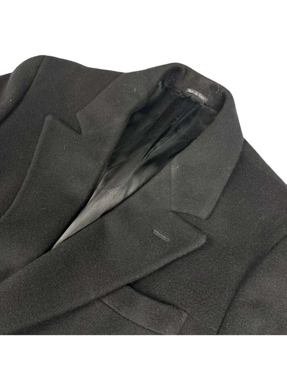 Lord & Taylor Kensington Men’s Wool Double Breasted Trench Overcoat Black • 38R